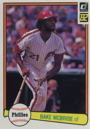 1982 donruss baseball 497 bake mcbride