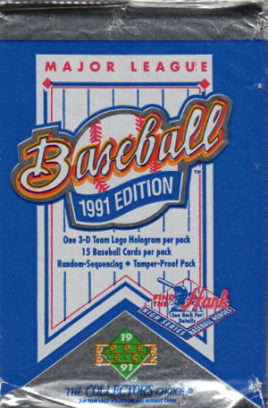 1991 edition upper deck baseball pack