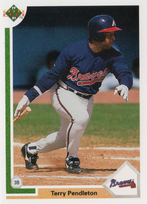 1991 upper deck baseball 708 terry pendleton
