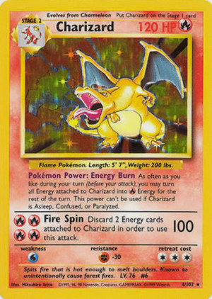 1999 pokemon tcg base set 1st edition 4 rare holo charizard