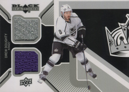 2013 14 upper deck black diamond hockey double jerseys lak dd drew doughty 