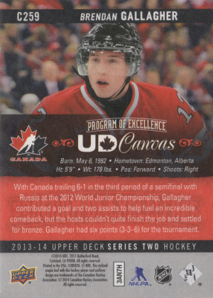 2013-14-upper-deck-hockey-c259-brendan-gallagher-back