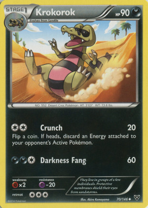 2014 pokemon trading card game xy 70 krokorok