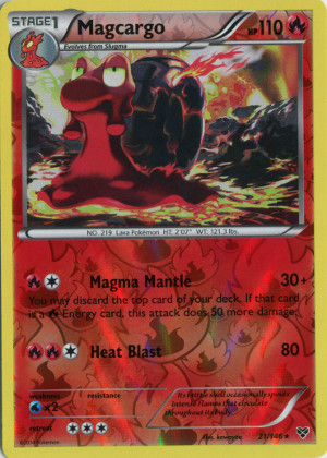 2014 pokemon trading card game xy reverse holo 21 magcargo