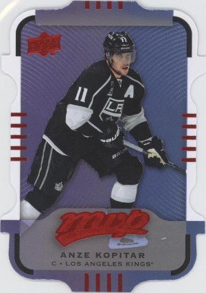 2015 16 upper deck mvp hockey colors and contours parallel level 2 purple 162 anze kopitar
