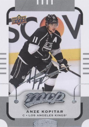 2015 16 upper deck mvp hockey silver script 162 anze kopitar