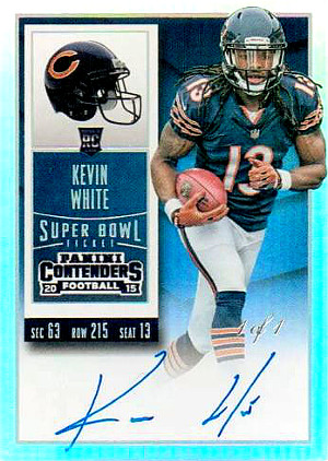 2015 panini contenders football rookie ticket rps super bowl ticket 223 kevin white