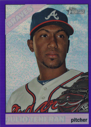 2015-topps-heritage-baseball-purple-chrome-refractor-10-julio-teheran