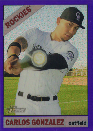 2015-topps-heritage-baseball-purple-chrome-refractor-439-carlos-gonzalez
