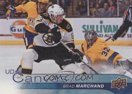 2016 17 upper deck series 1 hockey e pack break c9 brad marchand