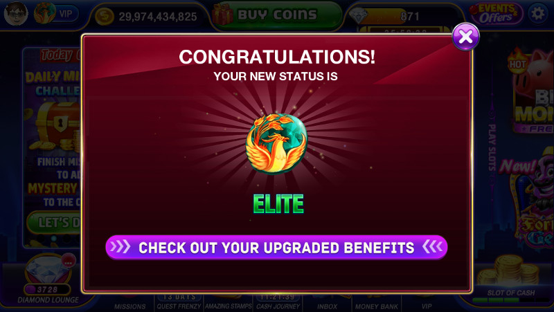 cash frenzy casino elite status 1