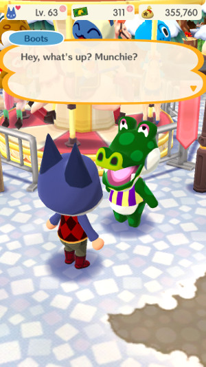animal crossing pocket camp boots hey whats up munchie