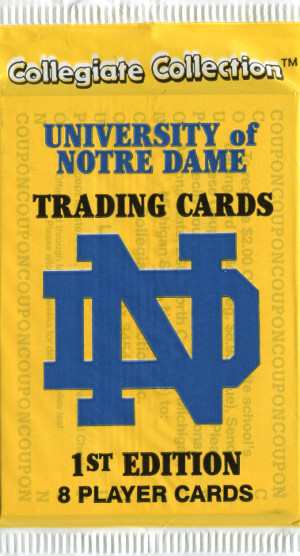1990 collegiate collection university of notre dame retail pack