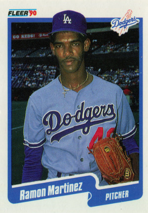 1990 fleer baseball 402 ramon martinez