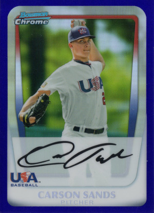 2011-bowman-chrome-draft-picks-and-prospects-baseball-purple-refractor-bdpp105-carson-sands