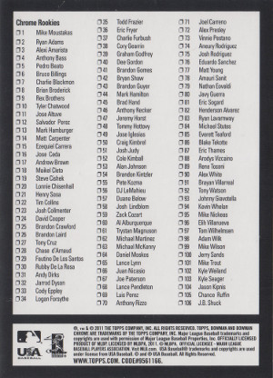 2011-bowman-draft-picks-and-prospects-baseball-checklist-1-of-3-back