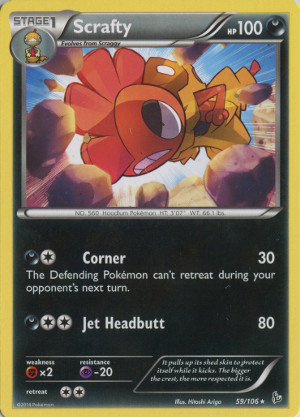 2014 pokemon trading card game xy flashfire rare 59 scrafty