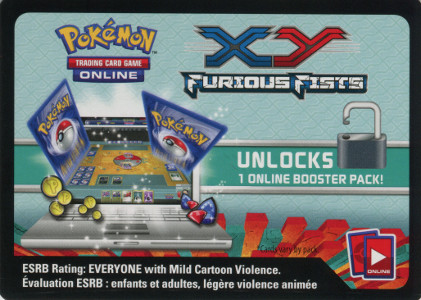2014 pokemon trading card game xy furious fists code card