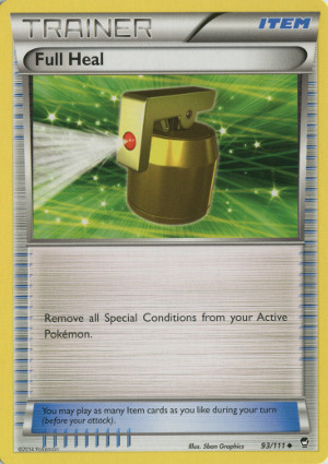 2014 pokemon trading card game xy furious fists uncommon 93 full heal