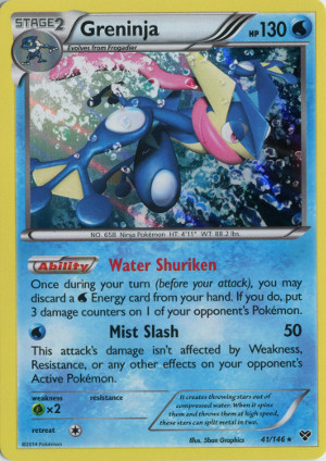 2014 pokemon trading card game xy holo 41 greninja