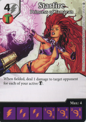 2015 dc comics dice masters war of light common 69 starfire princess of tamaran
