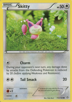 2015 pokemon trading card game xy primal clash common 113 skitty