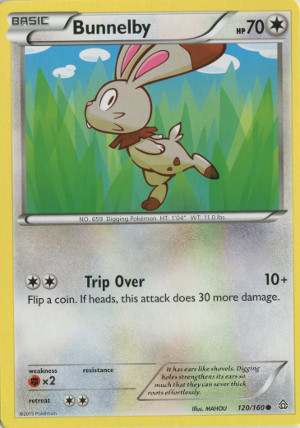 2015 pokemon trading card game xy primal clash common 120 bunnelby