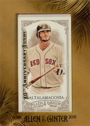 2015 topps allen and ginter worlds champions baseball 10th anniversary issue buyback 2012 topps allen ginter baseball mini 46 jarrod saltalamacchia