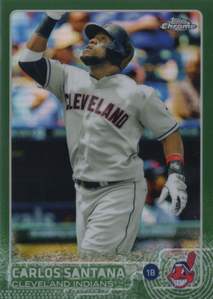 2015-topps-chrome-baseball-green-refractor-97-carlos-santana