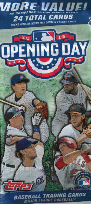 2015 topps opening day baseball retail value pack