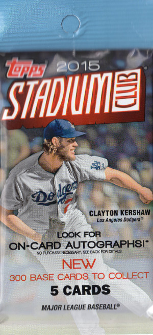 2015 topps stadium club baseball retail pack