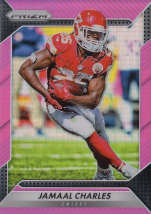 2016 panini prizm football pink prizm 174 jamaal charles