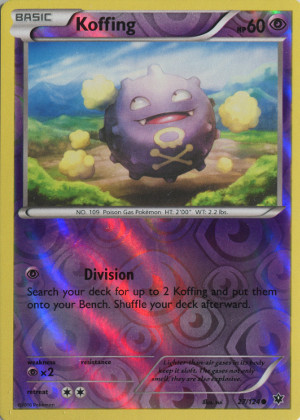 2016 pokemon trading card game fates collide uncommon reverse holo 27 koffing