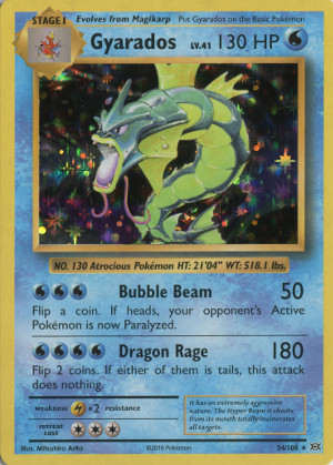 2016 pokemon trading card game xy evolutions rare holo 34 gyarados