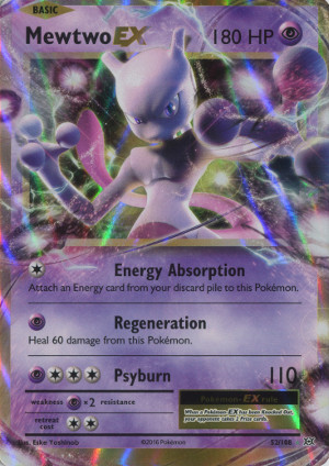 2016 pokemon trading card game xy evolutions ultra rare 52 mewtwo ex
