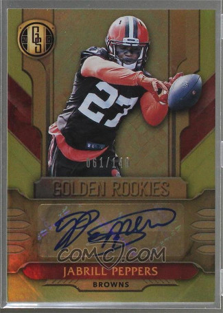 2017 panini gold standard golden rookies autographs gr jp jabrill peppers