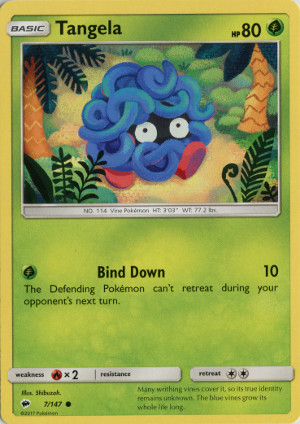 2017 pokemon tcg sun moon burning shadows common 7 tangela