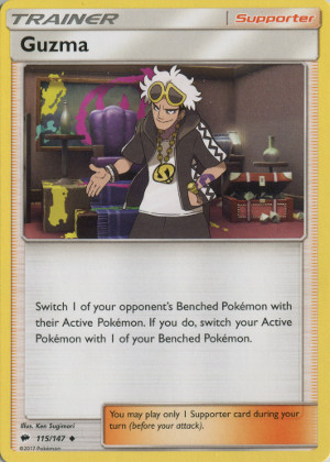 2017 pokemon tcg sun moon burning shadows uncommon 115 guzma