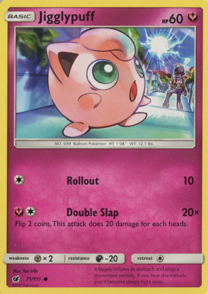 2017 pokemon tcg sun moon crimson invasion common 71 jigglypuff