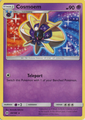 2017 pokemon tcg sun moon rare 65 cosmoem