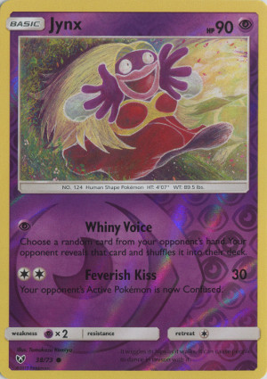2017 pokemon tcg sun moon shining legends common reverse holo 38 jynx