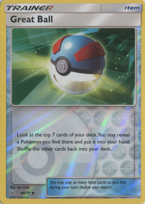 2017 pokemon tcg sun moon shining legends uncommon reverse holo 60 great ball
