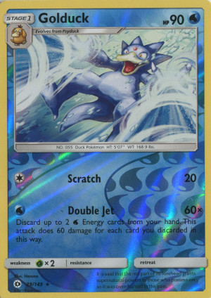 2017 pokemon trading card game sun and moon rare reverse holo 29 golduck