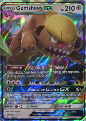 2017 pokemon trading card game sun and moon ultra rare 110 gunshoos gx