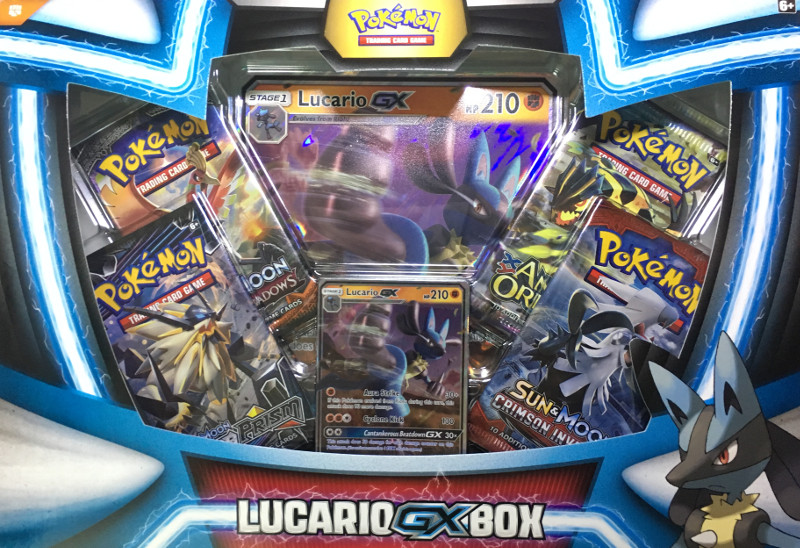 2018 pokemon tcg lucario gx box