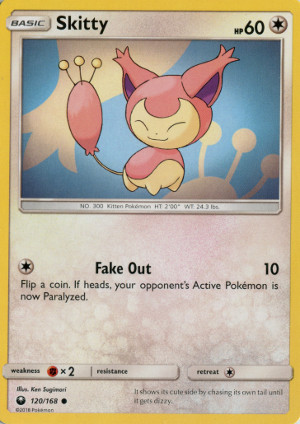 2018 pokemon tcg sun moon celestial storm common 120 skitty