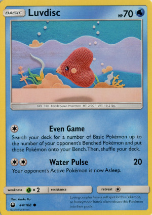 2018 pokemon tcg sun moon celestial storm common 44 luvdisc