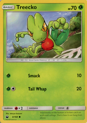2018 pokemon tcg sun moon celestial storm common 8 treecko