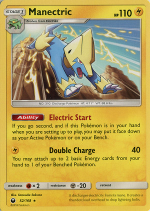 2018 pokemon tcg sun moon celestial storm rare 52 manectric