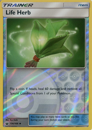 2018 pokemon tcg sun moon celestial storm uncommon reverse holo 136 life herb